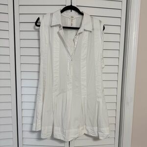 Free People White Sleeveless Blouse